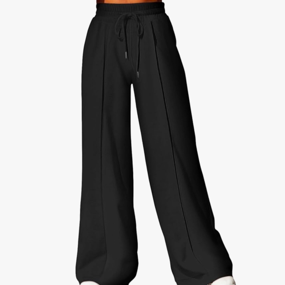 NWT High Waisted Wide Leg Sweatpants with Pockets Yoga Pants